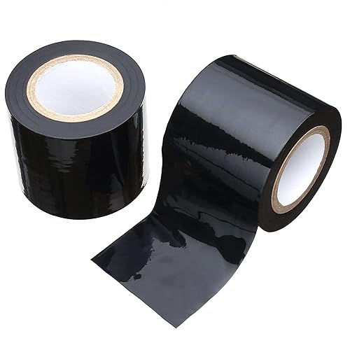 AKStore Fetish SM Adult Toy Sex Restraint Bondage Tape Static Electrostatic Tape (2 PCS-Black) - 2 Pcs-black