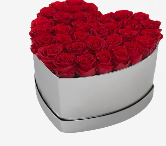 Heart-shaped box of roses 