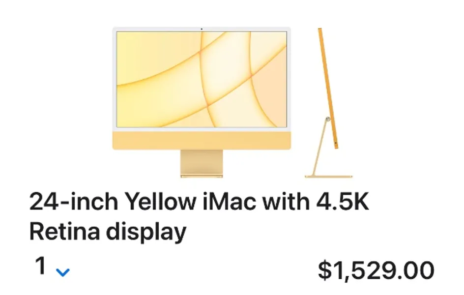 iMac 24” Yellow 