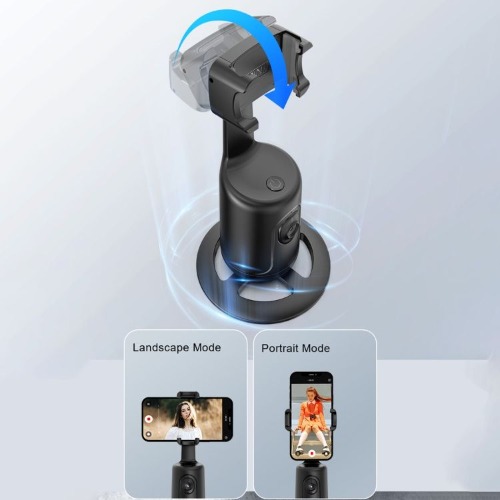 360 Rotation Phone Gimbal Stabilizer - Black