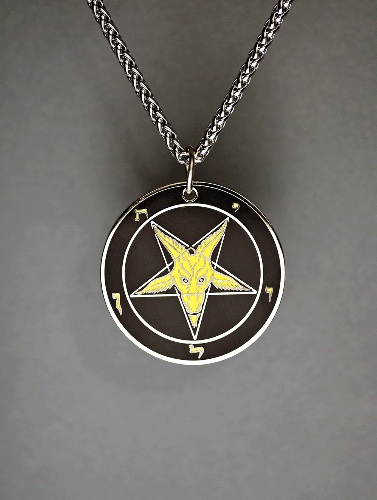 Evening Light - Baphomet Cloisonné Medallion | 1.75 Inch