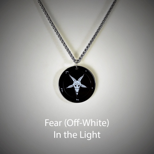 Arcane Secrets - Baphomet Cloisonné Medallion | Fear (Off-White)