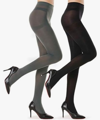 2 Pairs Semi Opaque Tights for Women