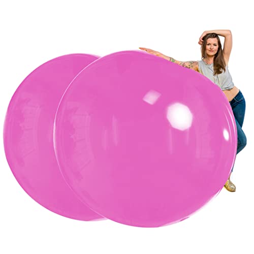 TILCO BALLOONS | Pack x2 Giant Balloons Pink 72 Inch Jumbo | Ready to Inflate With Air, Helium or Fill With Water | Decorate Your Birthday, Graduations, Events or Weddings | Balloon to Get Inside - Pink 72" 2 Pack