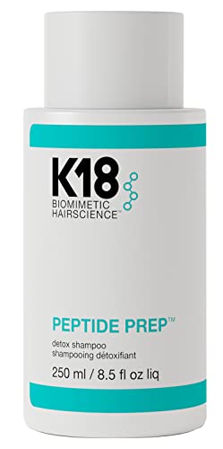 K18 K18 Peptide Prep Color Safe Detox Clarifying Shampoo nährt das Haar und entfernt gleichzeitig Ablagerungen für ein sauberes, gesundes Haar, 8,5 fl oz, transparent