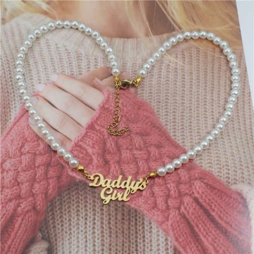 Daddy's Girl Pearl Necklace | Gold Color