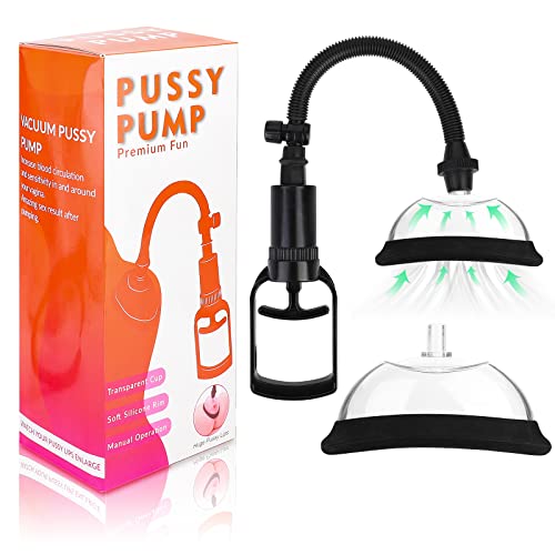 LIVE4COOL Pussy Pump Sexual Enhancers Sex Toys for Women, Manual Vacuum Clitoral Vagina Increased Sensitivity Powerful Suction Stimulate Clitoris Enhances Pleasure Tools Black, 1.0 count - Transparent