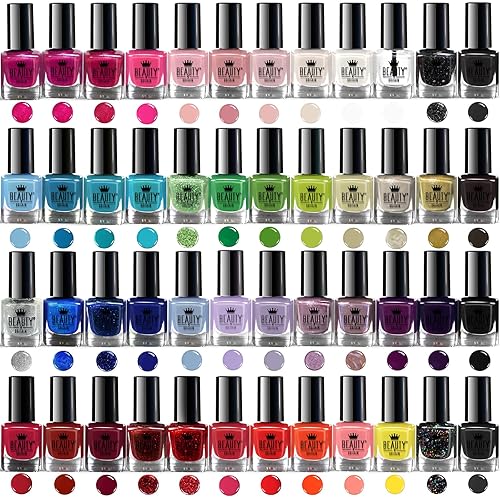 Splash 48 x Nail Polish Varnish Set 48 Different Modern Colours Quick Drying