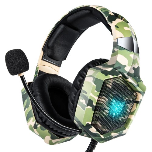 LED K8 Gaming Headphone - Camouflage Green