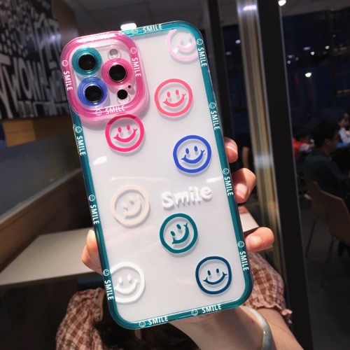Smiley Face Clear Case for iPhone - For iPhone 14 PRO MAX / E