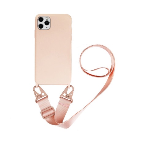 Crossbody Strap Silicone iPhone Case - Light Pink / iPhone 14 Pro Max
