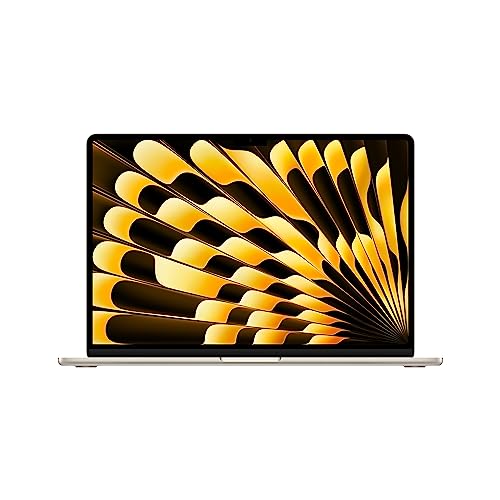 Apple 2023 MacBook Air Laptop with M2 chip: 15.3-inch Liquid Retina Display, 8GB RAM, 256GB SSD Storage, 1080p FaceTime HD Camera, Touch ID. Works with iPhone/iPad; Starlight, English - English - 256GB SSD - Starlight