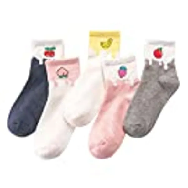 AOUBAS Women's Cute Casual Socks Novelty Funny Pattern Crew Socks