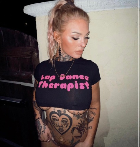 Lap dance therapist crop top | Large