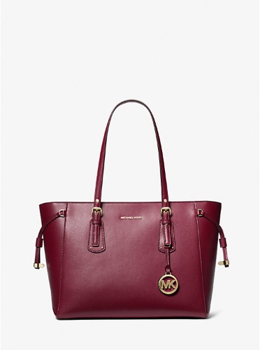 Voyager Medium Crossgrain Leather Tote Bag