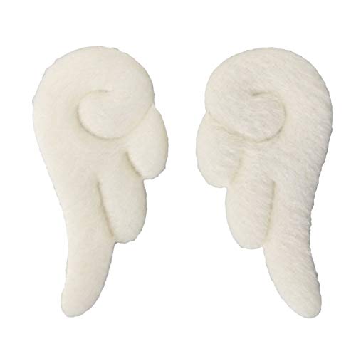 FRCOLOR 1 Pair Plush Angel Wings Hair Clip Kawaii Cute Adorable Hair Barrettes Bobby Pin Hair Accessories for Anime Cosplay Girls Women (White)