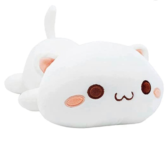 shownicer plyschkudde, söt kattdockskudde, mjuk leksak, gosedjur i plysch för sömn, bäddsoffa, kreativ heminredning, gosig leksak, gåva för barn, baby, flickor, pojkar, födelsedag, jul (50 cm)
