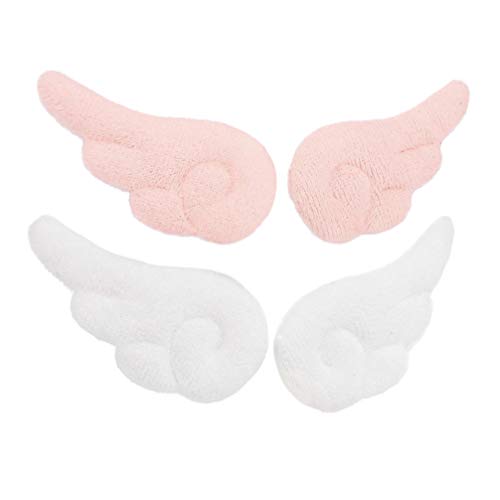 Lurrose 2 Paar Engelsflügel Haarspangen Plüschflügel Haarnadeln Kawaii Haarschmuck für Frauen Mädchen Festival Cosplay