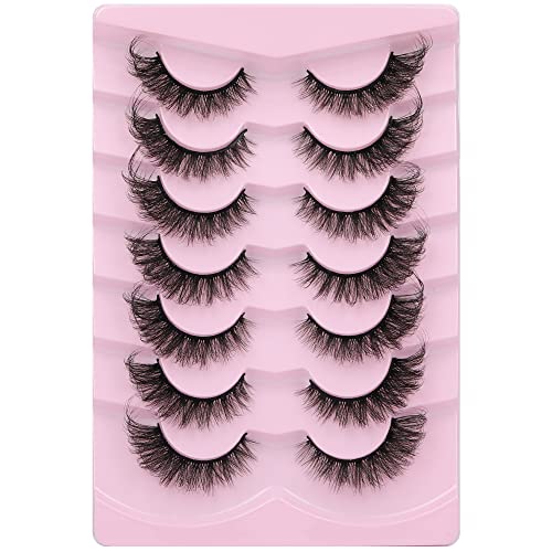 Wimpern Fake Lashes Natural Look Russian Strip Cat Eye 3D Künstliche Falsche Wimpern D Curl Lashes von Lvmixwig - H