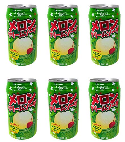 Felice Japanese Melon Cream Soda 350ml (11.83 oz), 6 Pack