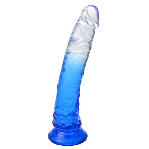 Realistic Jelly Dildo, 8 Inch G-spot Dildo with Strong Suction Cup for Hands-Free Play, Flexible Lifelike Penis Female Clit Vaginal Masturbation Toy with Realistic Head and Veins Shaft
