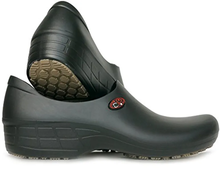 Sticky Nursing Shoes for Women - Waterproof Non Slip (7.5, Black - Stetho Love)
