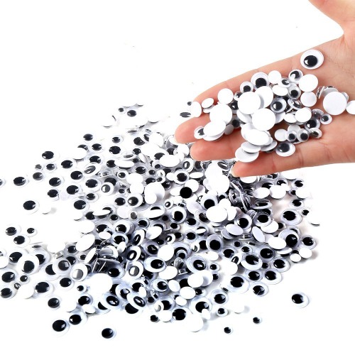 500 Googly Eyes with Self-Adhesive 6mm -12mm 