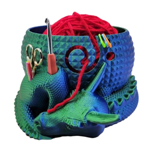 Generic Dragon and Egg Yarn Bowl | Resin Yarn Bowls for Knitting | Multifunctional Knitting Yarn Holder Storage Boxes | Fantasy Dragon Knitting Accessories Organiser for Crochet & Knitting Gifts, KI250RHPF2OP3ESPTNL7 - Green