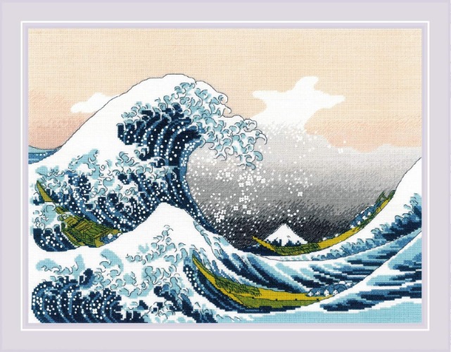 RIOLIS Counted Cross Stitch Kit 15.75"X11.75" The Great Wave Off Kanagawa (14 Count)