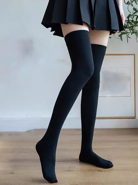 Solid Over The Knee Socks