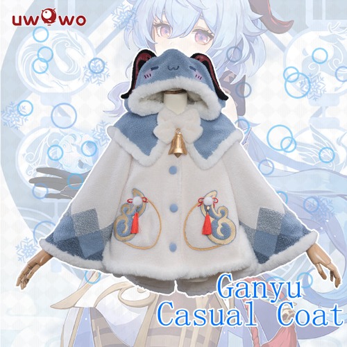 【In Stock】Uwowo Genshin Impact Fanart Ganyu Casual Coat Cozy Jacket Cospaly Costume | XXXL