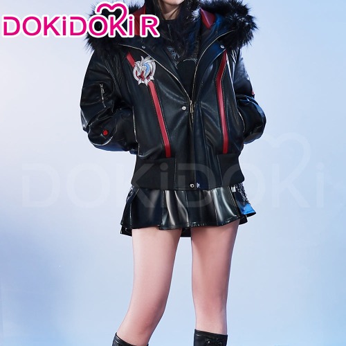 【Size XS-3XL】DokiDoki-R Game Genshin Impact Cosplay Wriothesley Fontaine Leather Jacket Doujin | Coat  Only 3XL-PRESALE