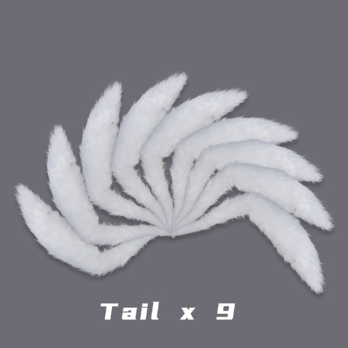 【Pre-sale】Uwowo League of Legends/LOL: Ahri Champion Nine Tailed Fox Wild Rift WR ASU Cosplay Costume - Tail*9（Length 136cm）