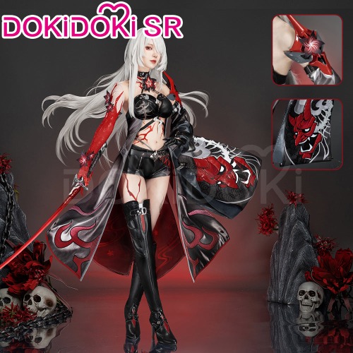 DokiDoki-SR Game Honkai: Star Rail Cosplay Acheron Costume White Hair Ver. | Costume Only-S-Order Processing Time Refer to Description Page