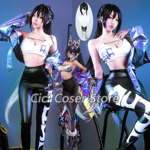 Game Nikke The Goddess of Victory Cosplay Sin Cosplay Costume Wig Shoes Chaparajos Sexy Women Outfit Wig Halloween Party - AliExpress 200000532
