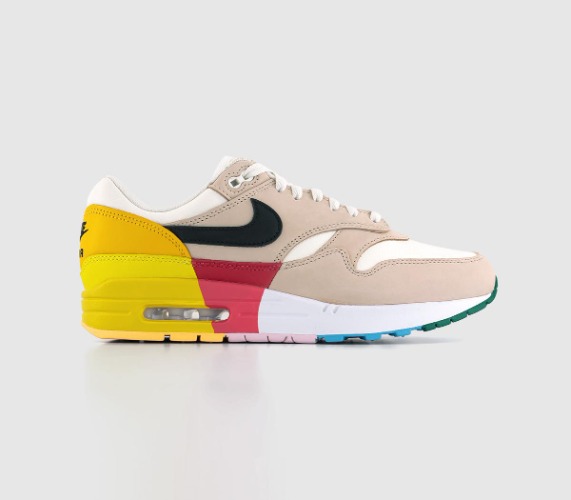 Nike Air Max 1 '87 Trainers Sanddriftblacksailuniversity Gold - Women's Trainers