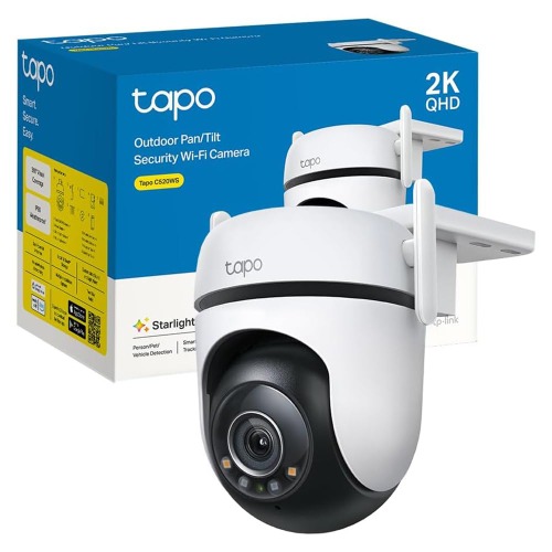 TP-Link Tapo C520WS - Buiten Wi-Fi-bewakingscamera 360°, 2.5K resolutie, nachtzicht in sterlichtkleur, meervoudige AI-detectie, bewegingsdetectie, IP66