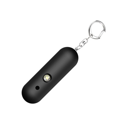 Veilig Geluid Persoonlijk Alarm, Compact Formaat Draagbaar LED-stroboscooplicht 130 Decibel IP56 Waterdicht Zelfverdediging Persoonlijk Alarm Dubbele Hoorn voor Buitenshuis voor - Zwart