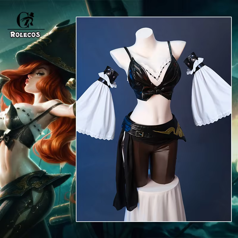 ROLECOS LOL Miss Fortune Costume Cosplay Gioco LOL The Bounty Hunter Miss Fortune Outfit Halloween Donna Vestito Campione Pelle - AliExpress 