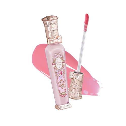 Flower Knows Violet Strawberry Rococo Glowy Lip Gloss-Moisturizing Tinted Lip Plumper Oil-Hydrating Glitter Lip Makeup for Girls&Women-Vegan & Cruelty-Free-0.12 Fl Oz,1 Count (G01 Strawberry Macaron) - 0.12 Fl Oz (Pack of 1) - G01 Strawberry Macaron