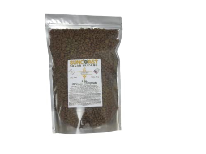 Suncoast Sugar Gliders Wholesome Balance Real Chicken Sugar Glider Food | High Protein NO Filler NO Soy | Sugar Glider Dry Food 3 LB (Honey Yogurt) - 48 Ounce (Pack of 1)