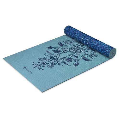 Gaiam Yoga Mat - Premium 6mm Print Reversible Extra Thick Non Slip Exercise & Fitness Mat for All Types of Yoga, Pilates & Floor Workouts (68" x 24" x 6mm Thick) - Mystic Sky