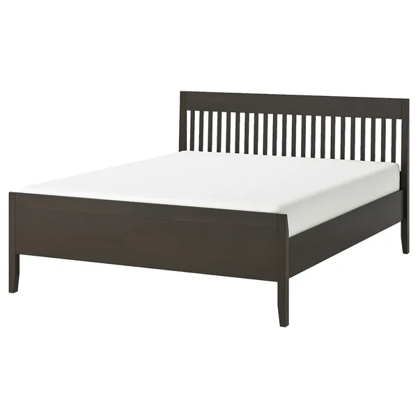 IDANÄS Bed frame - dark brown stained 180x200 cm