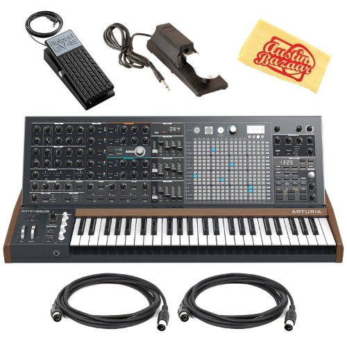 Arturia MatrixBrute Analog Monophonic Synthesizer Bundle with Expression Pedal, Sustain Pedal, MIDI Cable, and Austin Bazaar Polishing Cloth - 