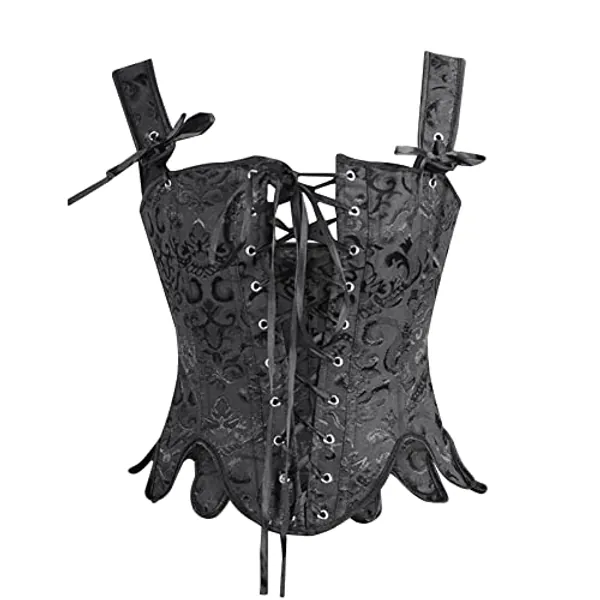 SHOPESSA Push Up Corset Top for Women Victorian Bustier Tops Steampunk Belt Pirate Renaissance Vest Overbust Corsets