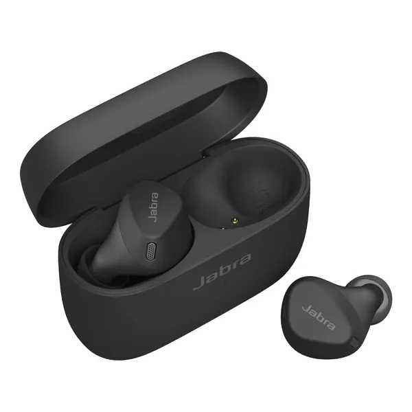 Jabra Elite 4 Active Bluetooth-öronsnäckor - Äkta trådlösa öronsnäckor med Secure Active Fit, 4 inbyggda mikrofoner, aktiv bullerdämpning och justerbar HearThrough-teknik - Svarta