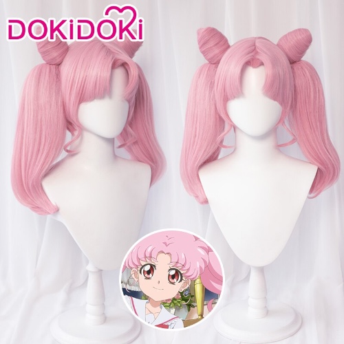 【Ready for ship】DokiDoki Anime Sailor Moon Cosplay Wig Tsukino Usagi Small Lady Serenity Long Pink | Small Lady Serenity