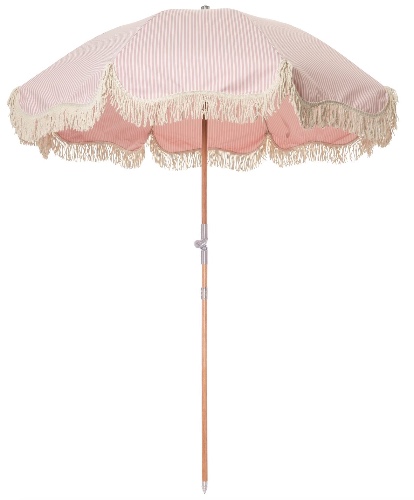 The Premium Beach Umbrella - Lauren's Pink Stripe