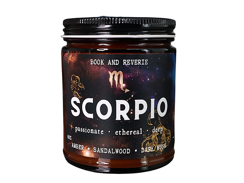 SCORPIO candle: zodiac candle, astrology, birthday gift, scorpio gift, birthday candle, zodiac charm, zodiac pendant, water sign