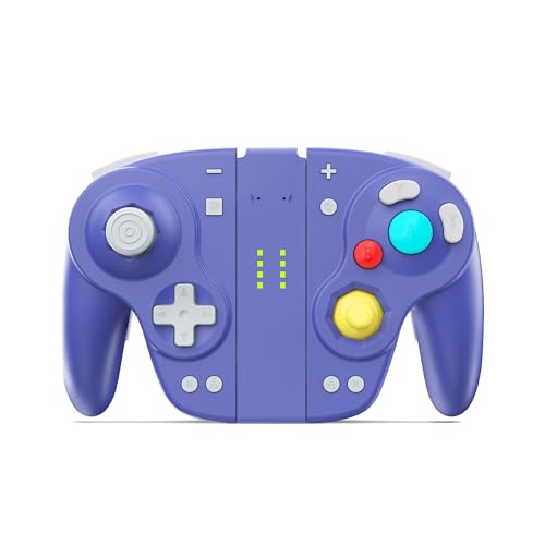 tenlox DOYOKY Joypad Controller for Switch/Switch OLED, Retro Gamecube Style Wireless Replacement, Switch Controllers with Replaceable Thumbsticks/Map Button/Turbo/6-Axis Gyro/Vibration